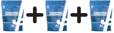 3 x Trained by JP Creatine, Unflavoured (Bag) - 300g