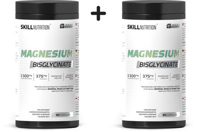 2 x Skill Nutrition Magnesium Bisglycinate - 90 caps