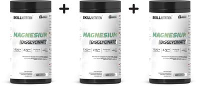 3 x Skill Nutrition Magnesium Bisglycinate - 120 caps