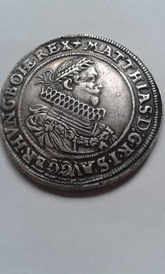 Original 1 Reichstaler 1619 Wien Kaiser Matthias II. von Habsburg RDR Rarität