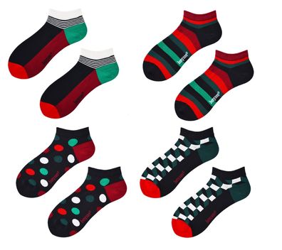 Neu 3/4 Paar Damen & Herren Fun Socken - Lustige Baumwollsocken Unisex Freizeit Bunt