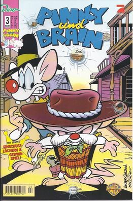 Comic-Heft Pinky und Brain Nr. 3 im wilden Westen ungelesene Neuware Dino-Verlag 1999