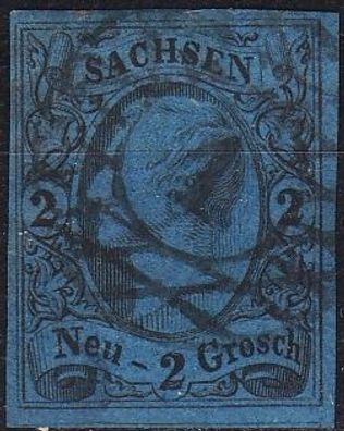 Germany Sachsen [1855] MiNr 0010 ( O/used ) [01]
