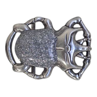 umjuBELT Gürtelschnalle für Wechselgürtel Schließe Beetle Silver Käfer Silber 7x5cm