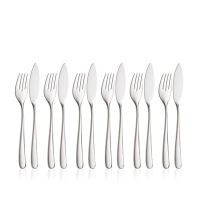 WMF Vision Fischbesteck-Set, 12-teilig, Cromargan protect® 3201112840 4000530652874