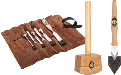 Kirschen Woodworker Essentials Set 2 - Stechbeitelsatz 6-10-12-16-20-26 mm in