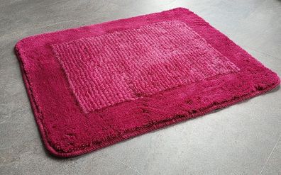 Simply Rosa / Beerenrosa Badteppich 55x65cm Hochflor 15-25mm