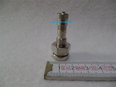 16x LKW Metallventil Länge 32MS für Aluräder Ø 9,7mm Premium Linie vernickelt