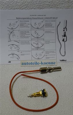 Hanauer Maus Wasserarmatur + 1x Metallventil 15,7mm Traktor Schlepper AS EM
