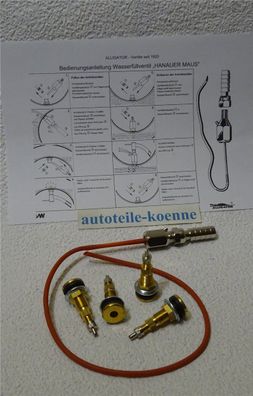 Hanauer Maus Wasserarmatur + 4x Metallventil 15,7mm Traktor Schlepper AS EM
