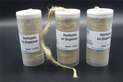 3x Hanfspule 80g Hanfspender Gewindehanf Dichtungshanf Hanfrolle Sanitär
