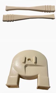 Kettenkasten und 2x Kettenschlauch Hellefenbein für Simson Kr51-/1 Sr4-2/1 Sr4-3