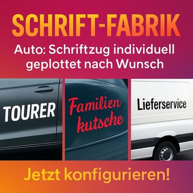 Schriftzug individuell geplottet nach Wunsch