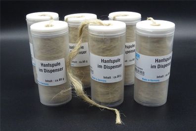 6x Hanfspule 80g Hanfspender Gewindehanf Dichtungshanf Hanfrolle Sanitär