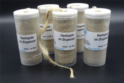 5x Hanfspule 80g Hanfspender Gewindehanf Dichtungshanf Hanfrolle Sanitär