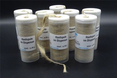 8x Hanfspule 80g Hanfspender Gewindehanf Dichtungshanf Hanfrolle Sanitär