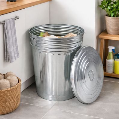 30L Oskartonne Aschetonne mit Deckel Mülltonne Abfalleimer Metalltonne Mülleimer