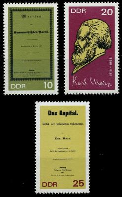 DDR 1968 Nr 1365A-1367A postfrisch SD85D62