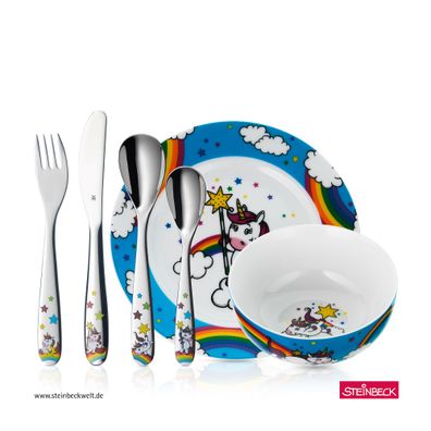 WMF Kindergeschirr-Set Einhorn, 6-teilig 3201005807 4000530700643