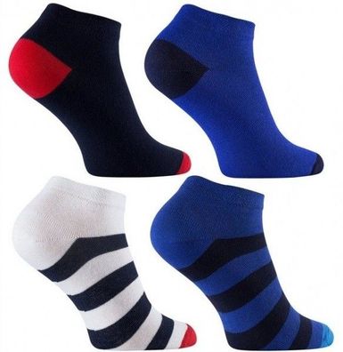 Neu 4 paar Damen Socken Sneaker Herren Socken Kurzsocken Füßlinge Maritime