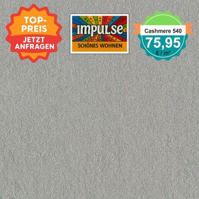 Girloon Cashmere 540 Velours Teppichboden 400 cm breit - versandkostenfrei