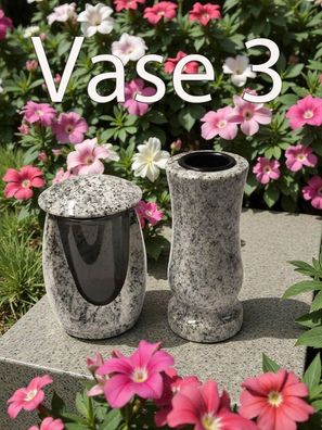 Grabschmuck für Urnengrab Granit viscont white- handgefertigt