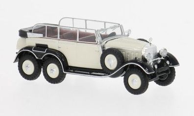 Mercedes G4, weiß, 1938, H0 Auto Modell 1:87, Brekina 21083