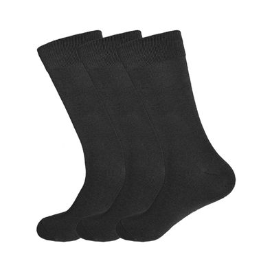 6 Paar Herren Damen Socken Schwarz - Freizeitsocken Anzugsocken Arbeitssocken Alltag