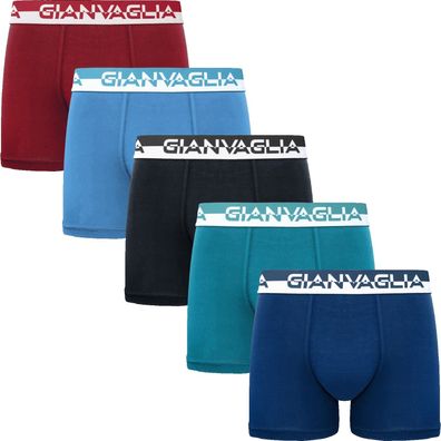 5 Stück Gianvaglia Herren Boxershorts Baumwolle Unterhose Softbund M-XXL GVG 5011