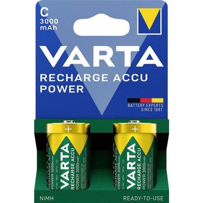 Varta Akku Recharge Power, C HR14 3000mAh, NEU, 2St