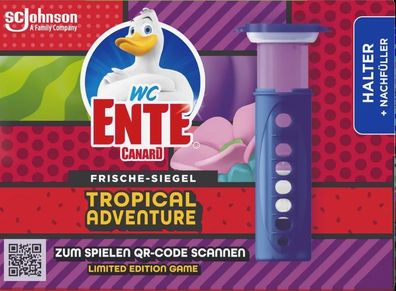 WC Ente Frische-Siegel Tropical Adenture 1 Halter + 6 Gel-Stempel 36 ml