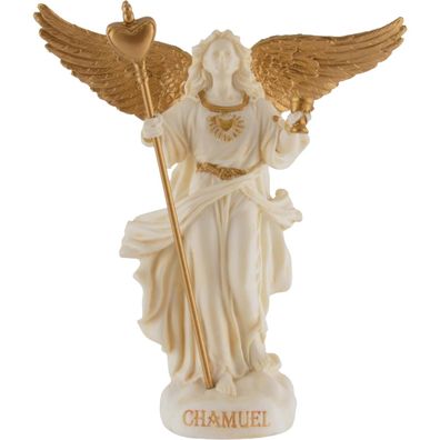 Miniatur weiß-gold Erzengel Chamuel Erzengel der Liebe des Friedens und des Mitgefühl