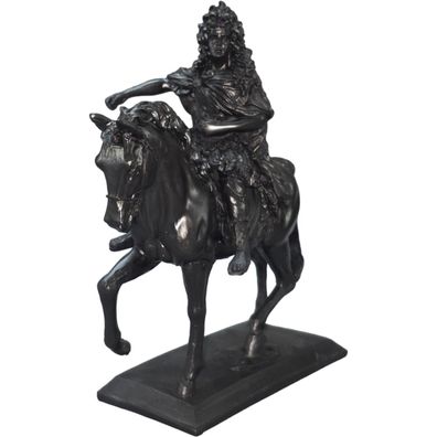 Schwarze Statue Louis XIV auf Pferd nach Girardon