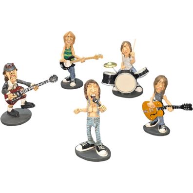 5er Set Comical Rockstars Bon, Angus, Malcom, Phil, Cliff - Highway to Hell