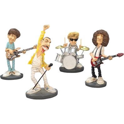 4er Set Comical Rockstars Brian, Freddie, John, Roger - We are the Champions