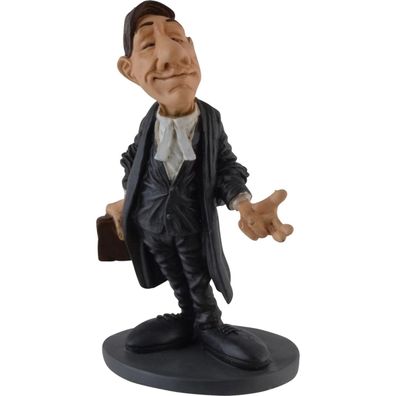 Funny Life - Comical Anwalt by Warren Stratford in Robe mit einem Buch in der Hand