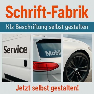 Kfz Beschriftung selbst gestalten und bestellen