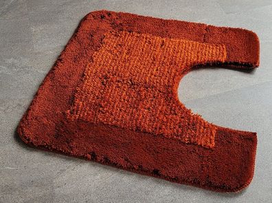 Simply Terracotta WC-Vorleger mit Ausschnitt 55x55cm Hochflor 15-25mm