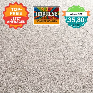 JAB Teppichboden Allure 577 - Velours 4 m breit - versandkostenfrei ab 5 m²