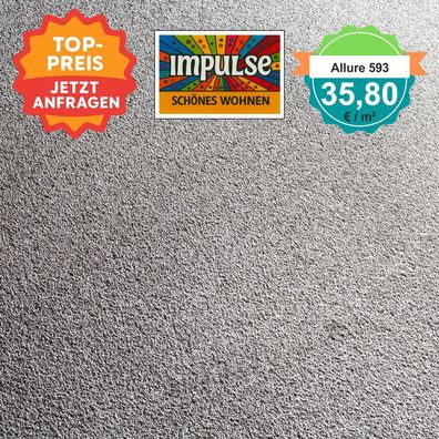 JAB Teppichboden Allure 593 - Velours 4 m breit - versandkostenfrei ab 5 m²