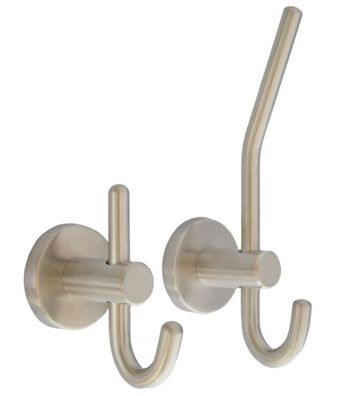 Garderobenhaken Kleiderhaken Edelstahl massiv Wandhaken lang / kurz