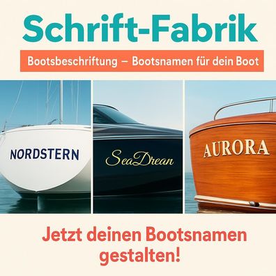 Bootsbeschriftung mit individuellem Bootsnamen einzigartiger Look für dein Boot