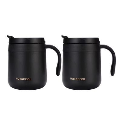 350/500 ml isolierte Kaffeetasse mit Griff, isolierte Tasse aus Edelstahl, Kaffeebech