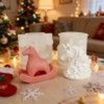 4-in-1 Einhorn-Silikonformen: Perfekt für DIY-Bastelarbeiten, Duftkerzen, Seifenherst