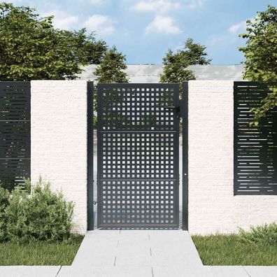 vidaXL Gartentor Anthrazit 100x125 cm Stahl