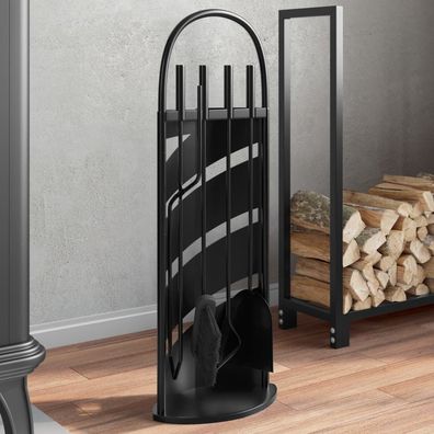 vidaXL 5-teiliges Kaminbesteck-Set 23 x 15 x 66 cm Stahl
