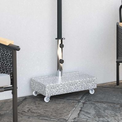 vidaXL Schirmständer Hellgrau 45x25x8,3 cm Granit