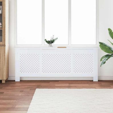 vidaXL MDF Heizkörperverkleidung Weiß 205 cm
