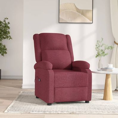vidaXL Relaxsessel Elektrisch Weinrot Stoff