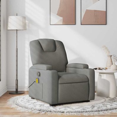 vidaXL Massagesessel Dunkelgrau Stoff